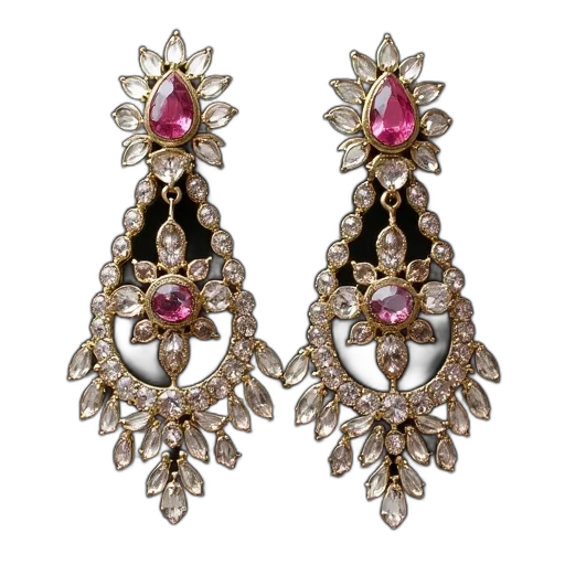 jewelry, pair, baroque, earrings transparent PNG cut-out