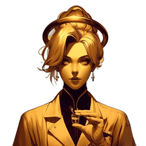 staff, jacket, face, crown transparent PNG cut-out
