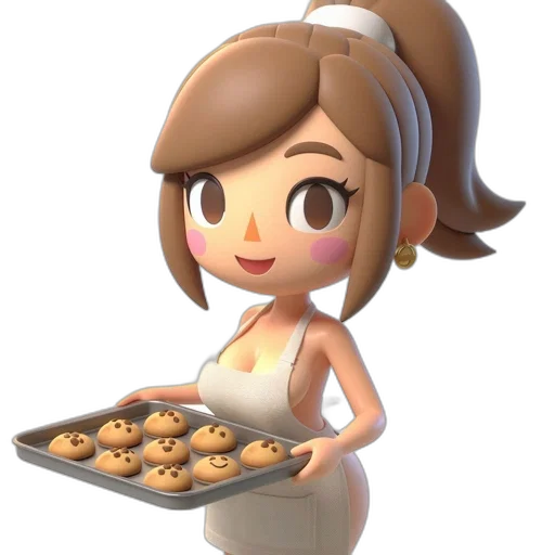 food, 3d render, concept art, cartoon transparent PNG cut-out