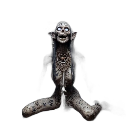 creature, staff, jewelry, mask transparent PNG cut-out