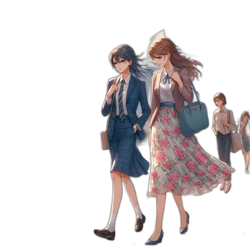 dress, concept art, 3d render, anime transparent PNG cut-out