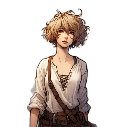 staff, dress, face, concept art transparent PNG cut-out