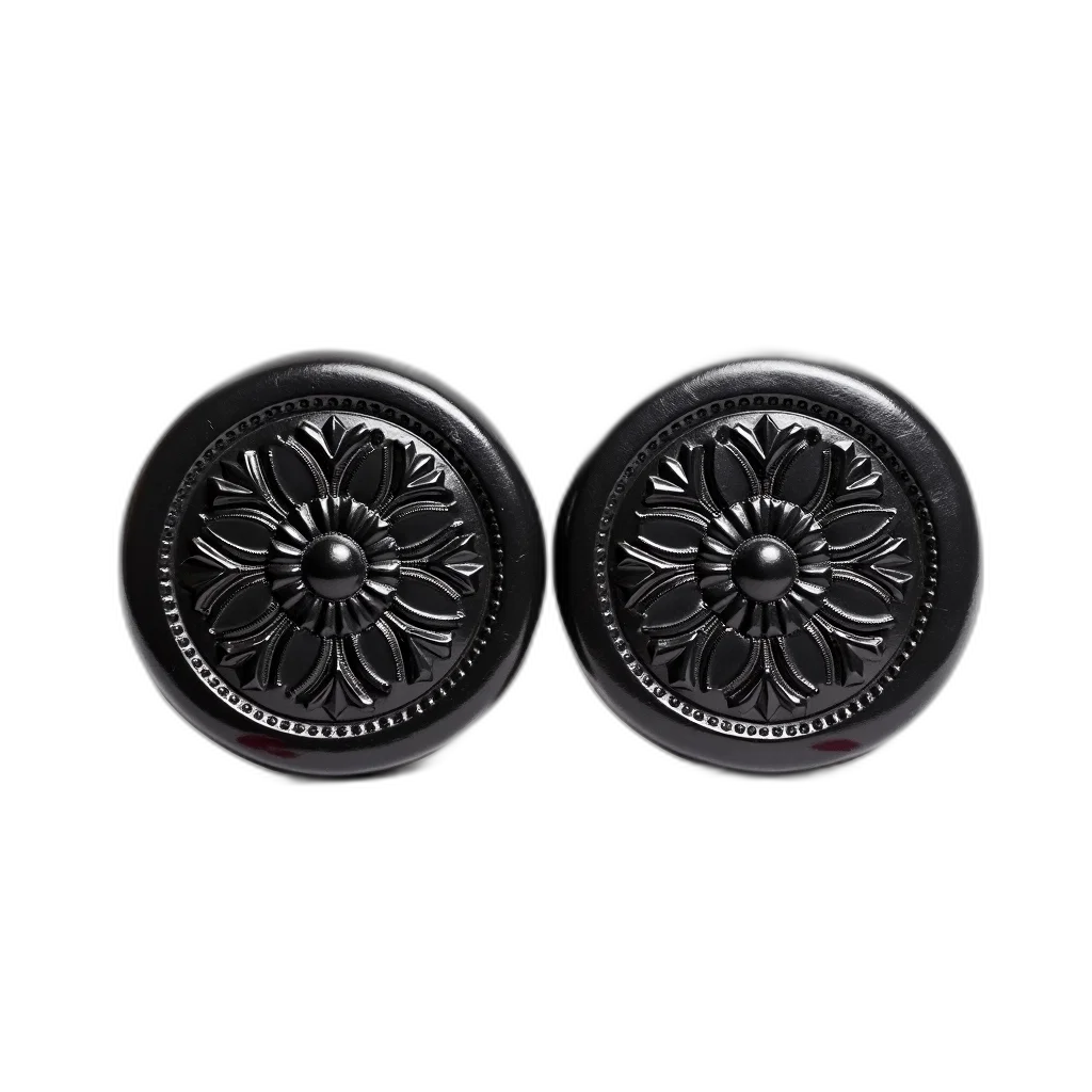 jewelry, dark, monochrome, set transparent PNG cut-out