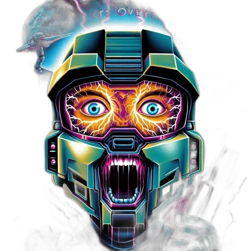 robot, mask, face, cyberpunk transparent PNG cut-out