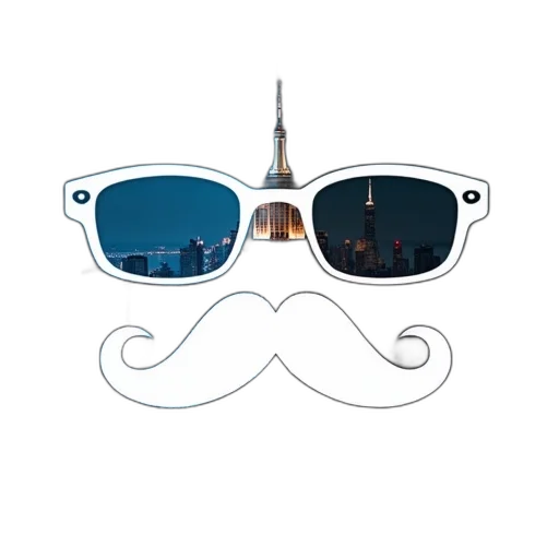 stylized, image, featuring, cityscape transparent PNG cut-out