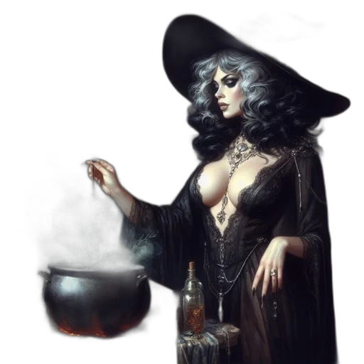 dress, staff, fantasy art, concept art transparent PNG cut-out