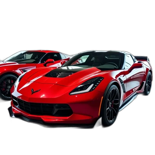 car, 3d render, photorealistic, corvette transparent PNG cut-out