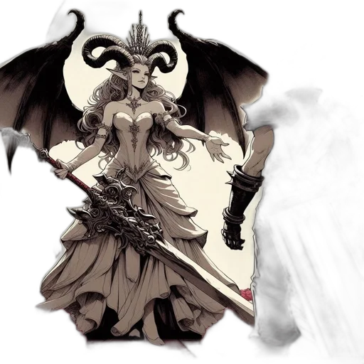 staff, dragon, sword, concept art transparent PNG cut-out