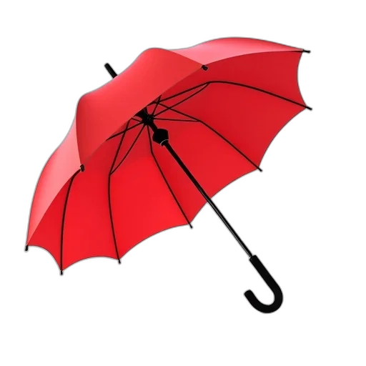 umbrella, staff, 3d render, photorealistic transparent PNG cut-out