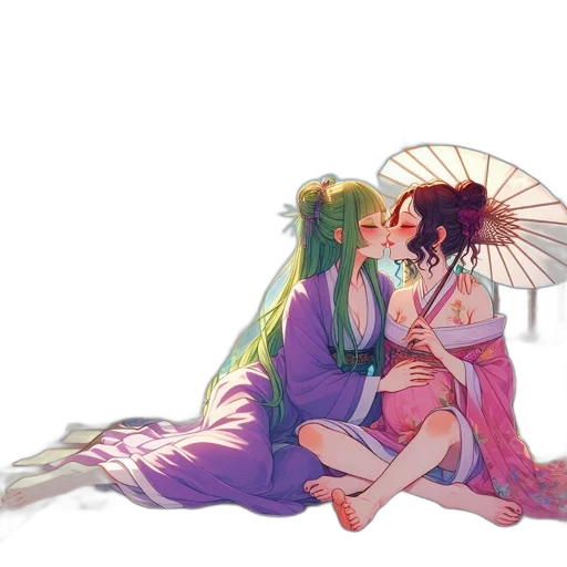 umbrella, anime, concept art, watercolor transparent PNG cut-out