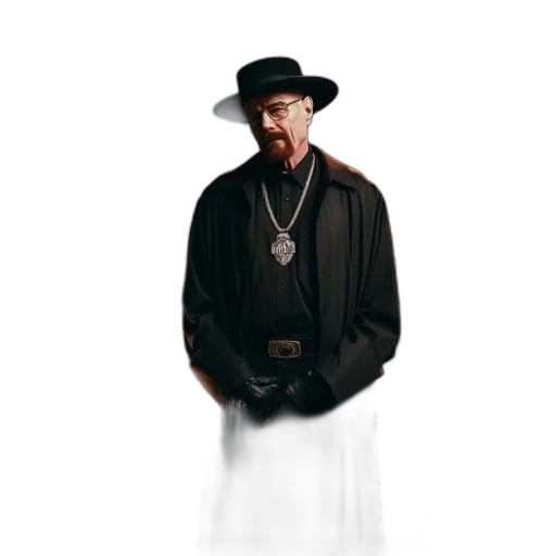 jacket, hat, staff, jewelry transparent PNG cut-out