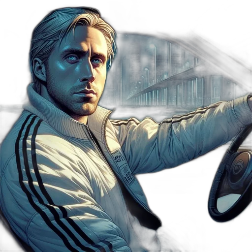 car, jacket, concept art, comic book art transparent PNG cut-out