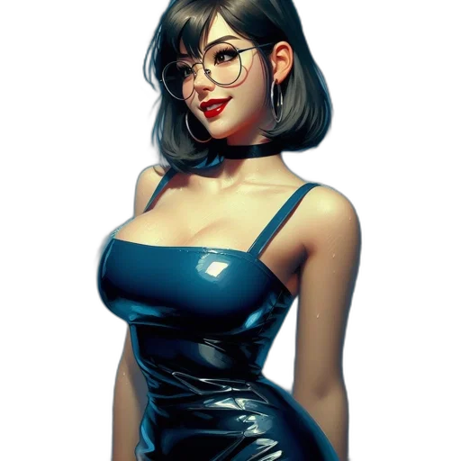 dress, face, robot, staff transparent PNG cut-out
