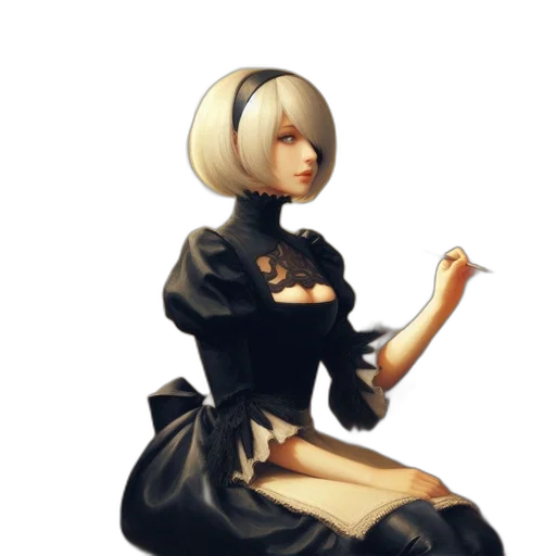 dress, staff, face, hat transparent PNG cut-out