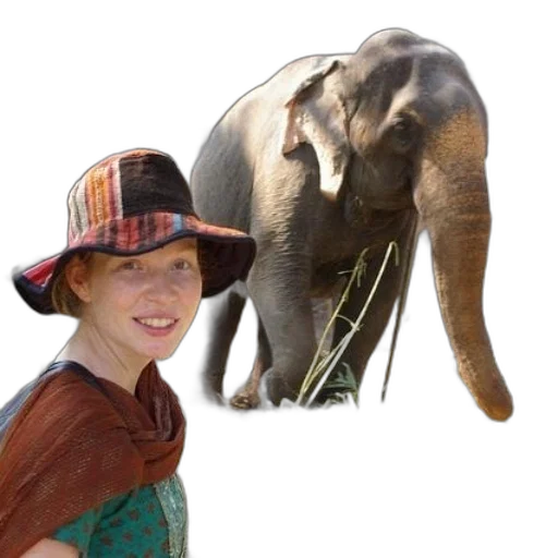 animal, hat, staff, woman transparent PNG cut-out