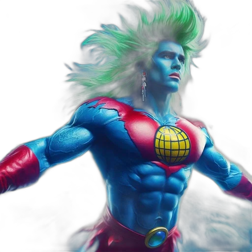 hair, comic book art, concept art, 3d render transparent PNG cut-out