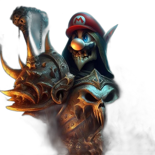 mask, staff, weapon, fantasy art transparent PNG cut-out