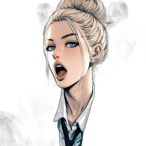 face, staff, comic book art, concept art transparent PNG cut-out