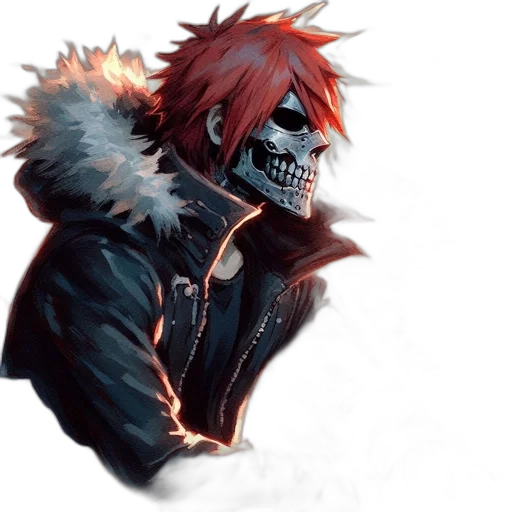 jacket, mask, face, weapon transparent PNG cut-out