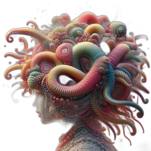 hair, mask, creature, hat transparent PNG cut-out
