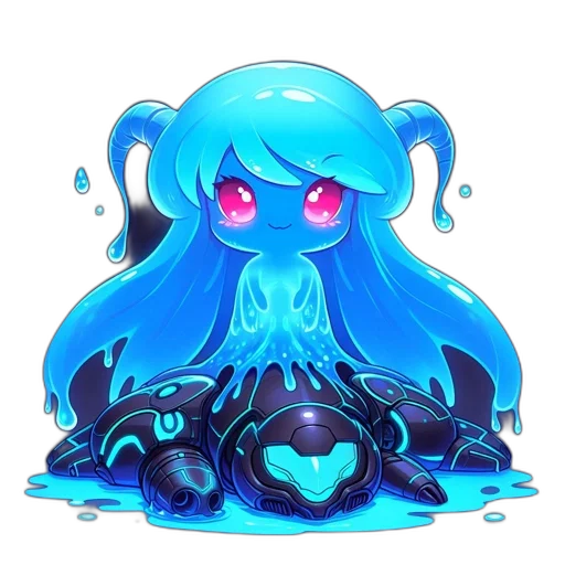 creature, hair, mask, pixel art transparent PNG cut-out
