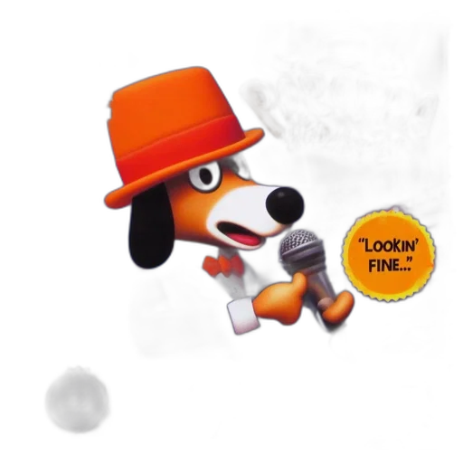 concept art, ps1, game, parappa transparent PNG cut-out