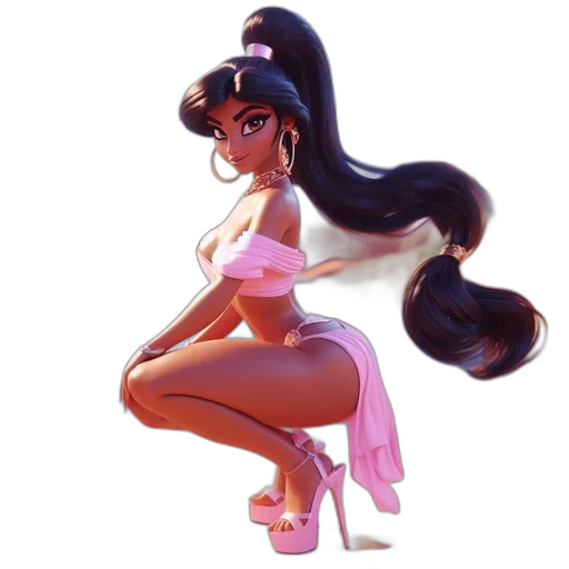 dress, staff, hair, concept art transparent PNG cut-out