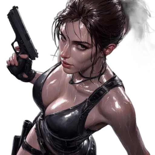 weapon, cyberpunk, comic book art, concept art transparent PNG cut-out