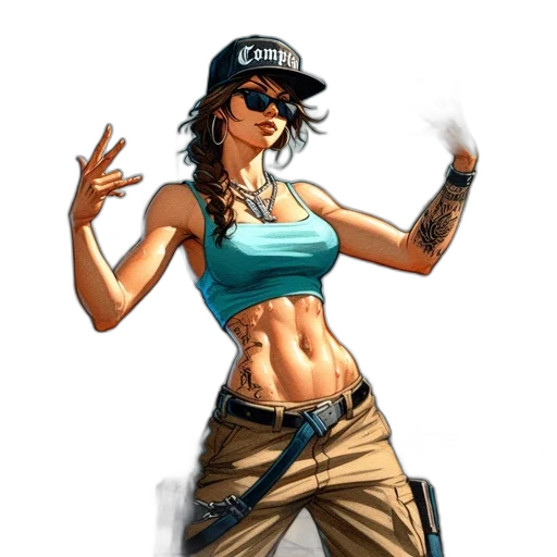 comic book art, concept art, cartoon, pixel art transparent PNG cut-out