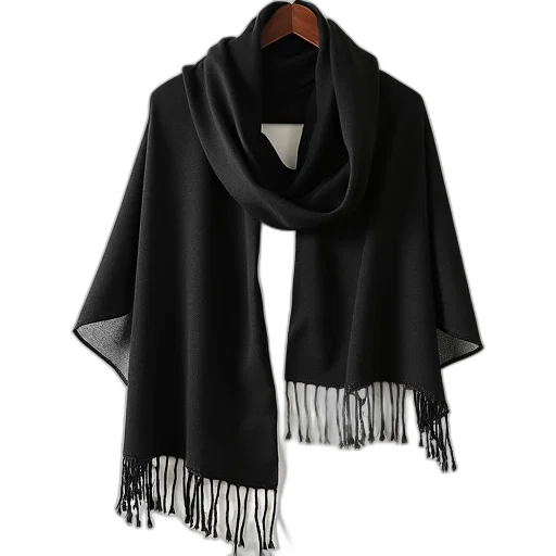monochrome, dark, black, shawl transparent PNG cut-out