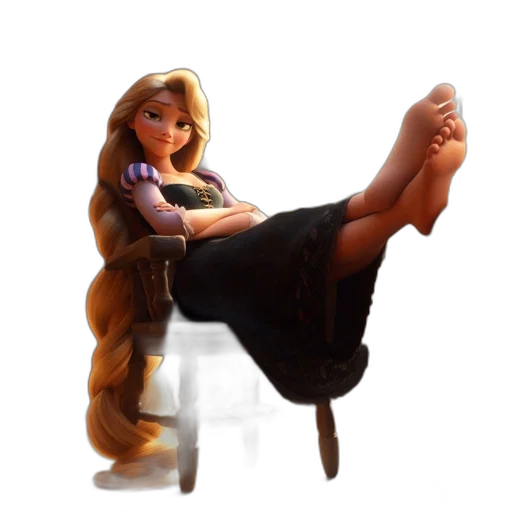 dress, hair, furniture, staff transparent PNG cut-out