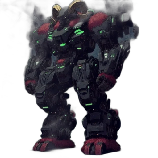 robot, weapon, concept art, 3d render transparent PNG cut-out