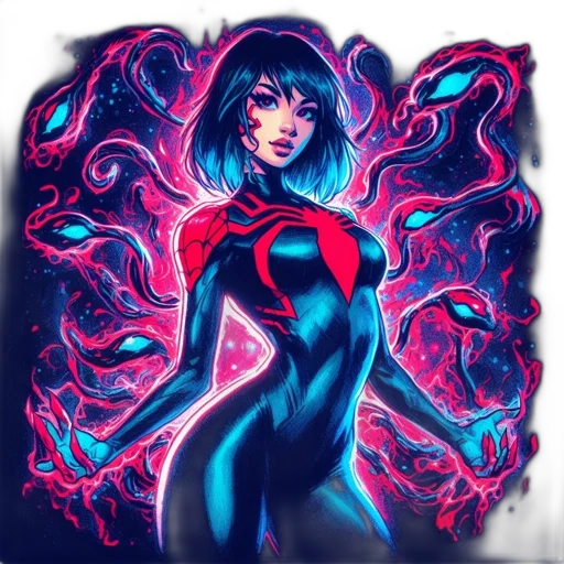 dress, creature, robot, comic book art transparent PNG cut-out