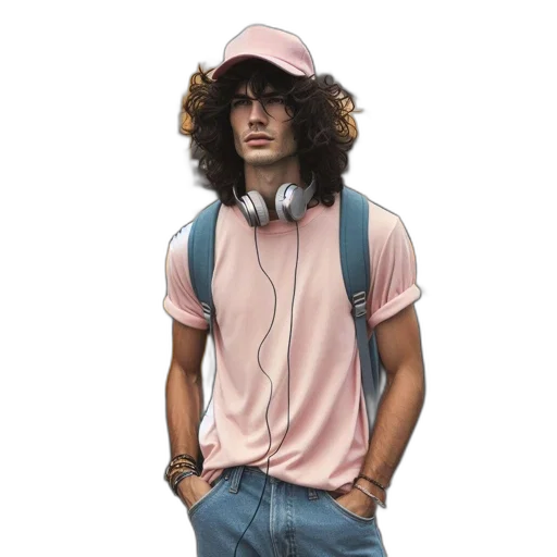 hat, jacket, face, hair transparent PNG cut-out
