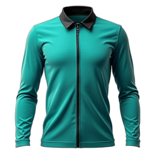 jacket, green, teal, long-sleeve transparent PNG cut-out