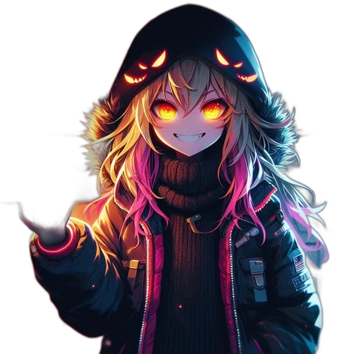 jacket, mask, staff, face transparent PNG cut-out