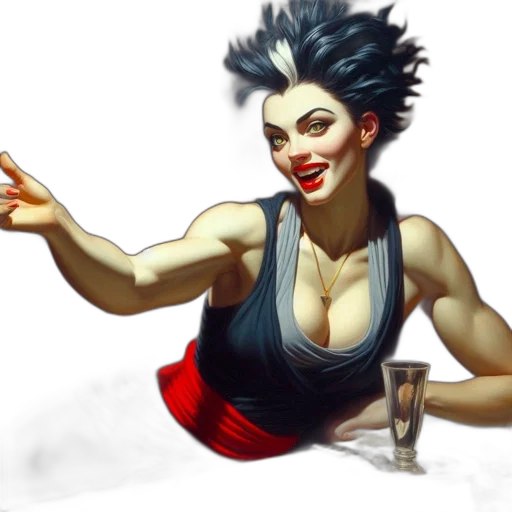 concept art, comic book art, fantasy art, photorealistic transparent PNG cut-out