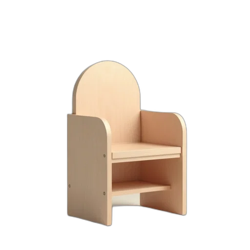 furniture, 3d render, baby, chair transparent PNG cut-out