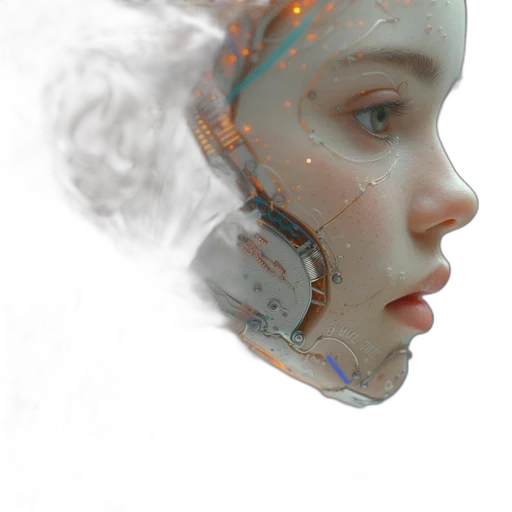 robot, mask, face, crown transparent PNG cut-out