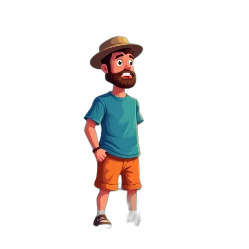 hat, staff, animal, face transparent PNG cut-out
