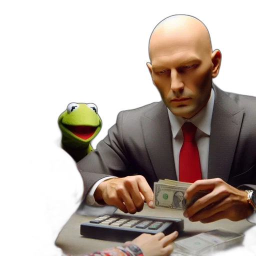 concept art, photorealistic, bald, man transparent PNG cut-out