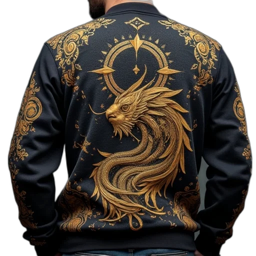 jacket, dragon, fantasy art, concept art transparent PNG cut-out