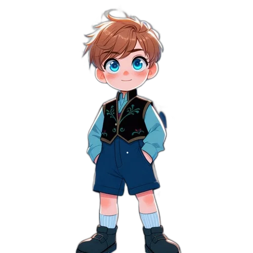 jacket, staff, creature, cartoon transparent PNG cut-out