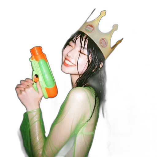 crown, bottle, creature, dress transparent PNG cut-out
