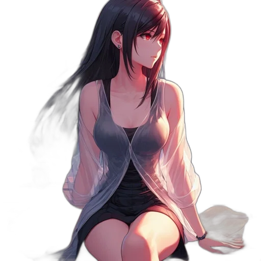 dress, jacket, face, creature transparent PNG cut-out