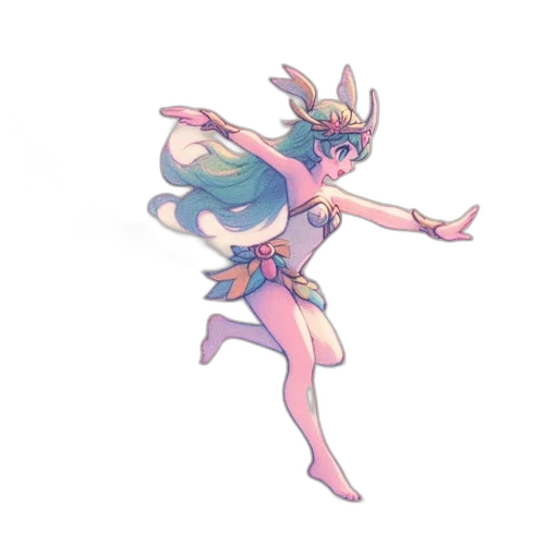 crown, staff, dress, creature transparent PNG cut-out