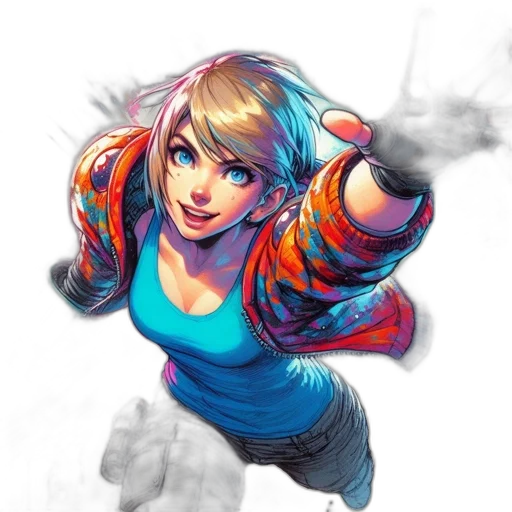 face, comic book art, concept art, fantasy art transparent PNG cut-out