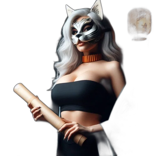 mask, staff, fantasy art, concept art transparent PNG cut-out