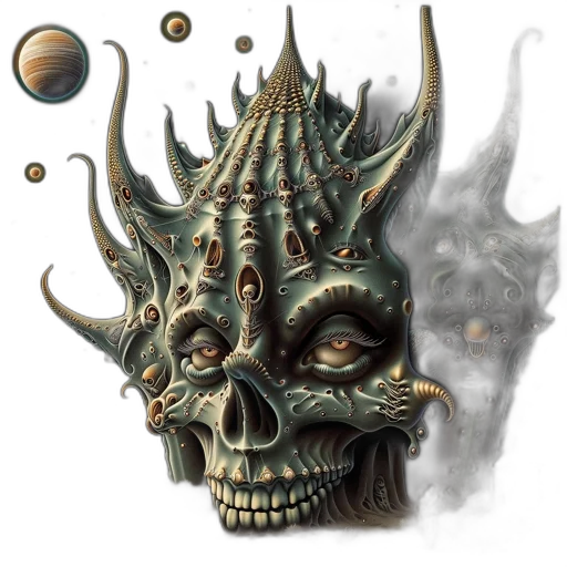 mask, face, creature, crown transparent PNG cut-out