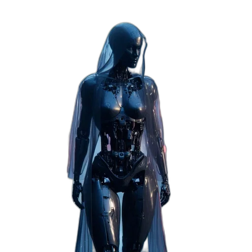 robot, dress, concept art, cyberpunk transparent PNG cut-out